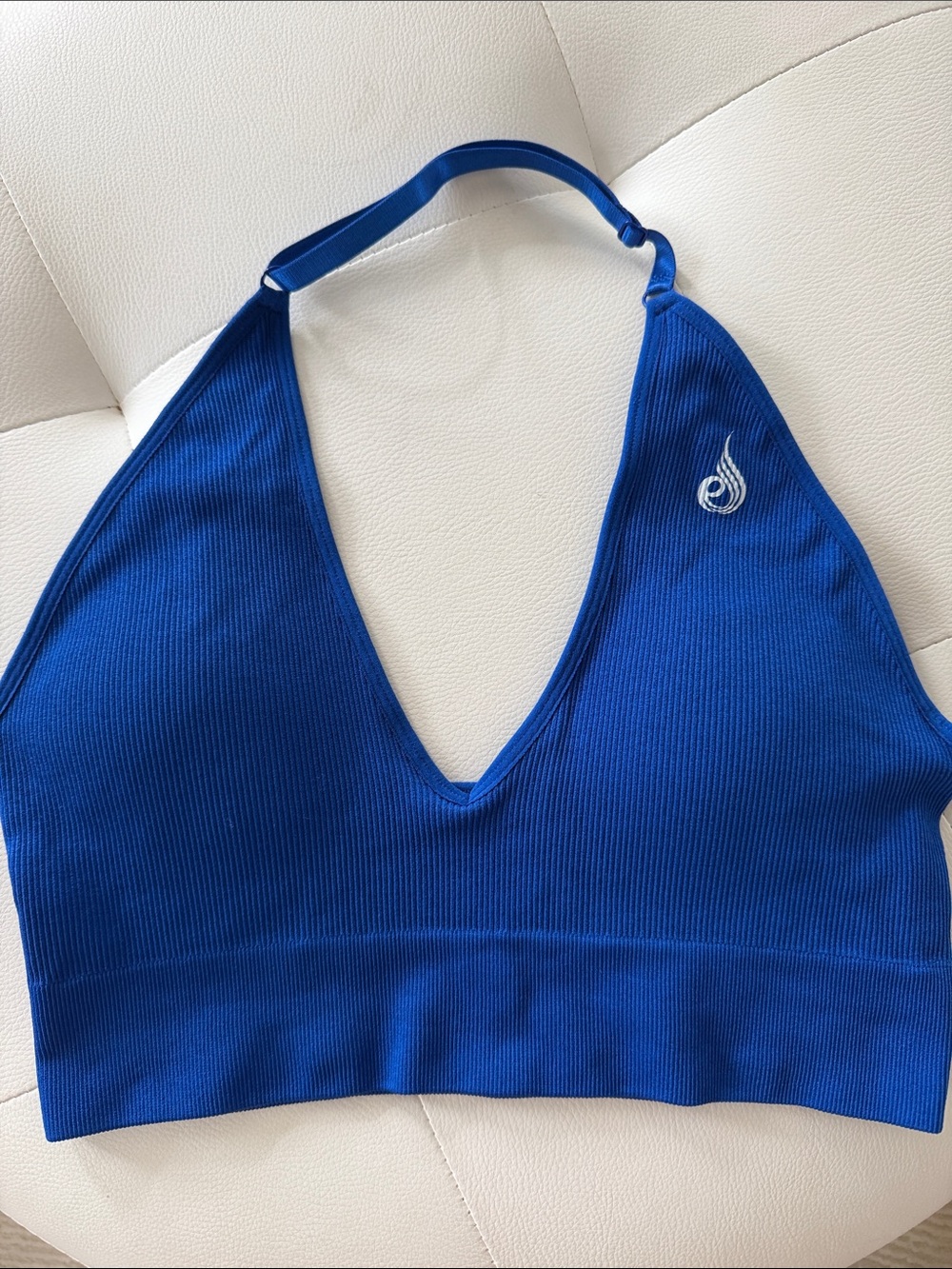 Ryderwear Royal Blue Ribbed Halter Bralette